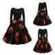 thumbnail image 2 of Vestido De Columpio De Fiesta Con Lazo Y Estampado De Calabaza De Halloween Vintage Para Mujer (Naranja M) Tmvgtek Mujer, 2 of 9
