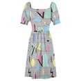 thumbnail image 4 of Eighties Robe Sans Manches à Motif Memphis, Robe de Soirée, Luxe 2024, 4 of 4