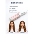 thumbnail image 2 of Rizador Profesional Triple Barril 3 Tubos, Ondas Playeras y Naturales Sin Daño, Calor Cerámico Antifrizz, Ondas Perfectas Rápidas y Duraderas, Ideal para Cabello Corto y Largo, 2 of 5