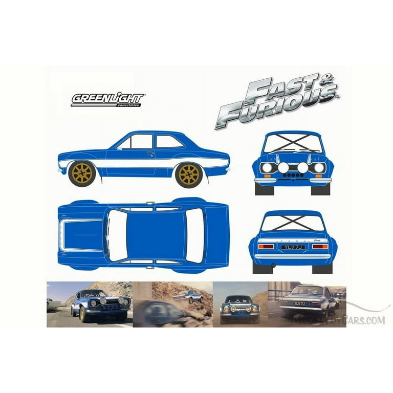 Brian\'s 1974 Ford Escort RS2000 Mk1 Blue with White Stripes \Fast