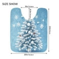 thumbnail image 2 of 2 Piece Soft Bathroom Rug Set White Christmas Tree Bath Mat and U-Shaped Toilet Contour Rug (16"x24"+20"x24"), 2 of 4