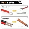 thumbnail image 2 of Cable Inversor de Batería Universal 5/16" Terminal 6 AWG 4.5FT Cable de Batería Cobre Estaño Rojo 1 Pc, 2 of 7