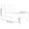 thumbnail image 6 of vidaXL Chaise Longue Reclining Chaise Sofa Chair for Living Room Office Velvet, 6 of 20