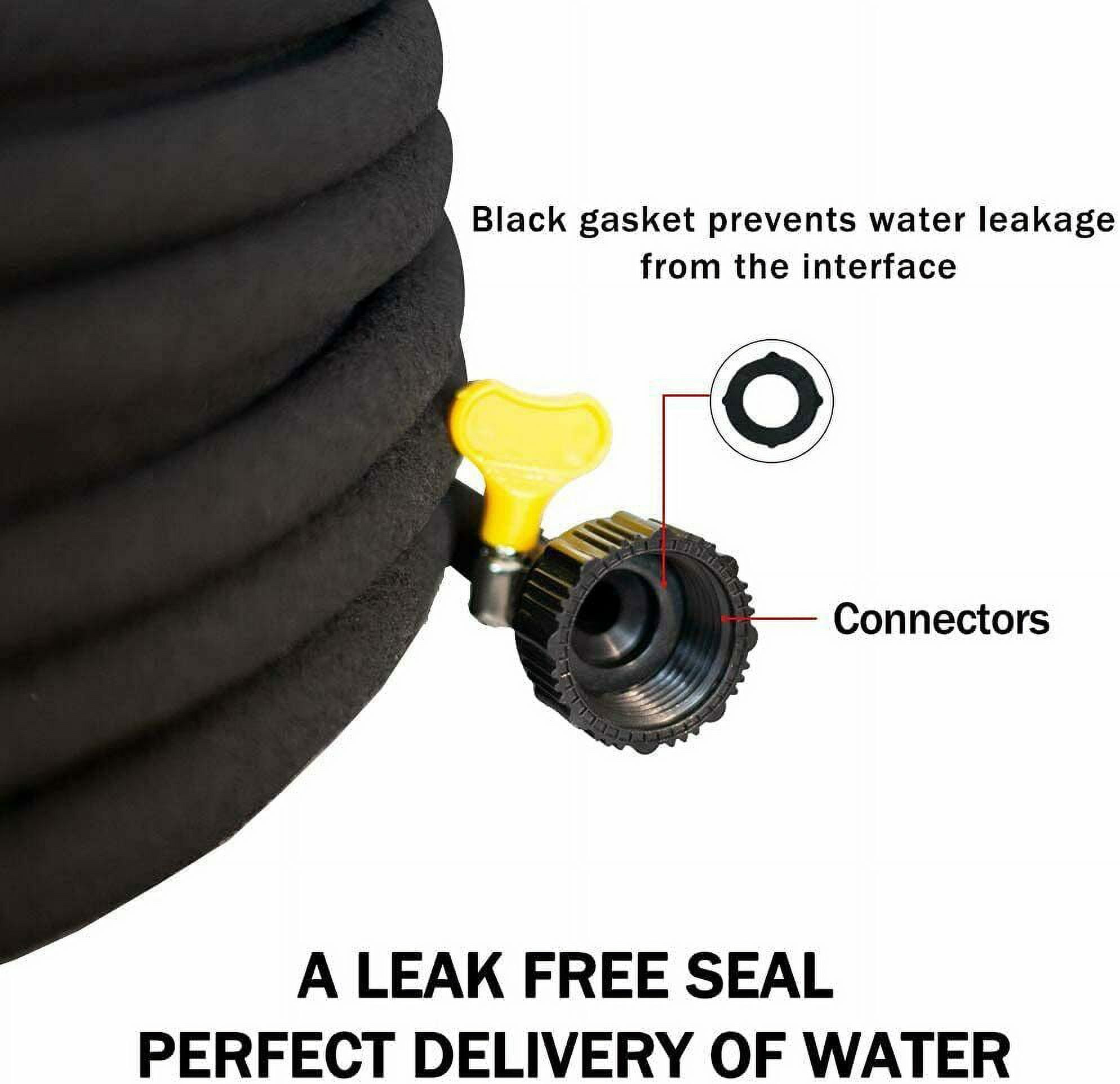 1/2” Soaker Hose 25FT for Garden Beds, Heavy Duty Soaker Hoses for Foundation Watering 70% Water Saving Drip Hose Irrigation for Lawn Landscaping Garden