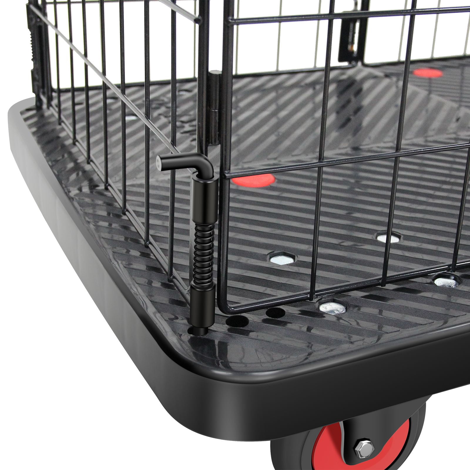 Hand Truck, 330 lbs, Foldable, Basket Cage, Push Handle, Suitable for Moving, Transporting Goods