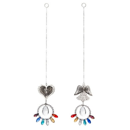 

NUOLUX 2pcs Crystal Chain Pendants Lamp Decorative Hanging Pendants Car Pendants