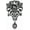 Black, variant on vintage Austrian crystal brooch, a large flower-shaped brooch for women, a lapel pin that can be paired with sweaters, coats, dresses, and other accessories for a stylish design.