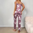 thumbnail image 4 of PENGXIANG Womens Pyjama Set Pyjamas en Soie Satin Longue 2pc Down Down Set Loungewear, 4 of 5