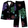 thumbnail image 5 of Xihbxyly Christmas Pajamas for Women, Women's Christmas Printed Pajama Set for Daily Home Wear Two-Piece Pajama Set with Pocket, 5 of 6