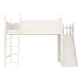 thumbnail image 5 of Harper & Bright Designs Full Size Loft Bed with Wardrobe and Storage Shelves, Solid Wood Loft Bed Frame with Detachable Slide and Ladders, Beige, 5 of 12