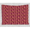 thumbnail image 1 of Fish Scale Tapestry, Overlapping Arc Shapes Traditional Pattern with Modern Design Print, Wall Hanging for Bedroom Living Room Dorm Decor, 60W X 40L Inches, Maroon Pink and Yellow, by Ambesonne, 1 of 2