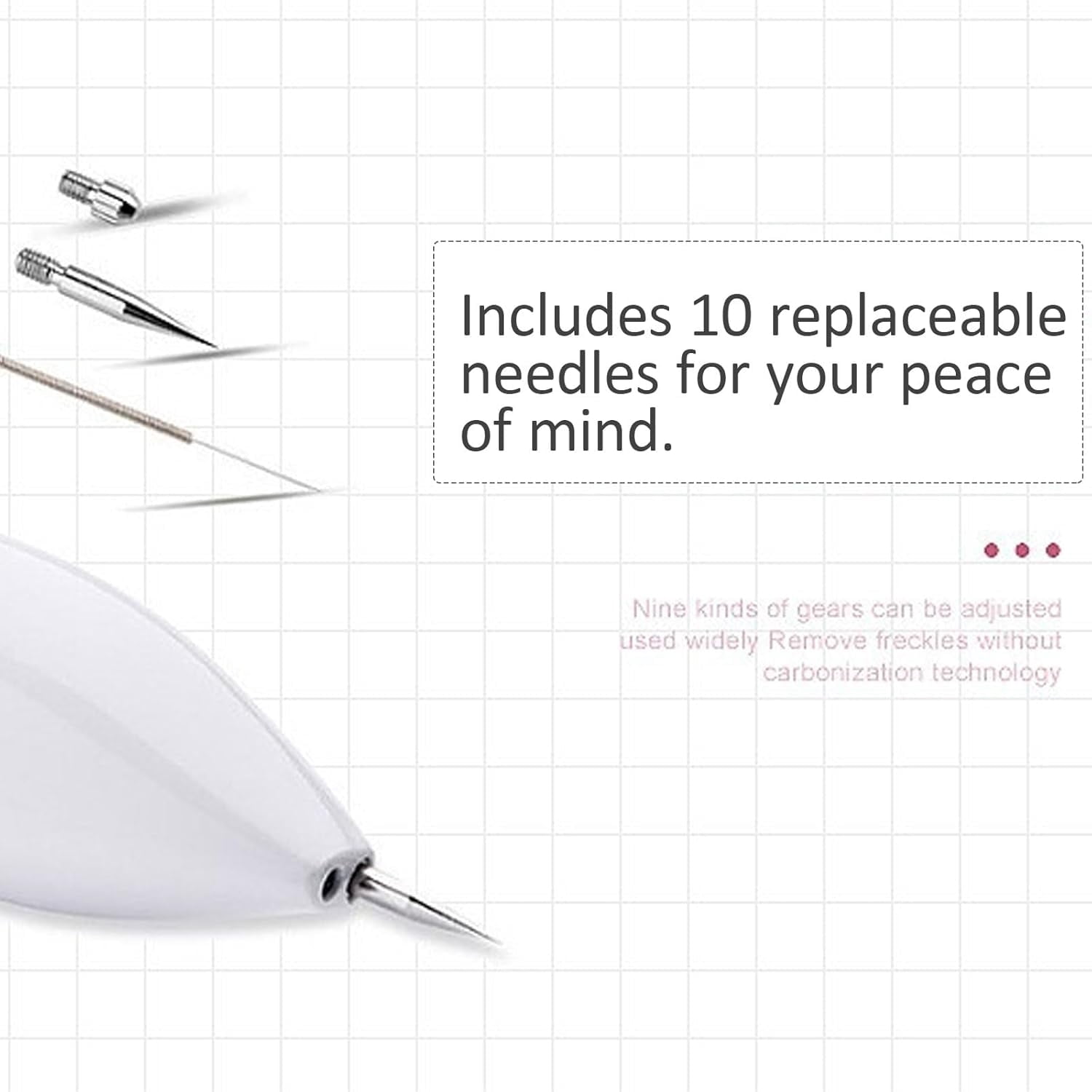 Nuzzy Pen for Skin, Advanced Beauty Pen, Portable and Rechargeable Tools to Use at Home (White)