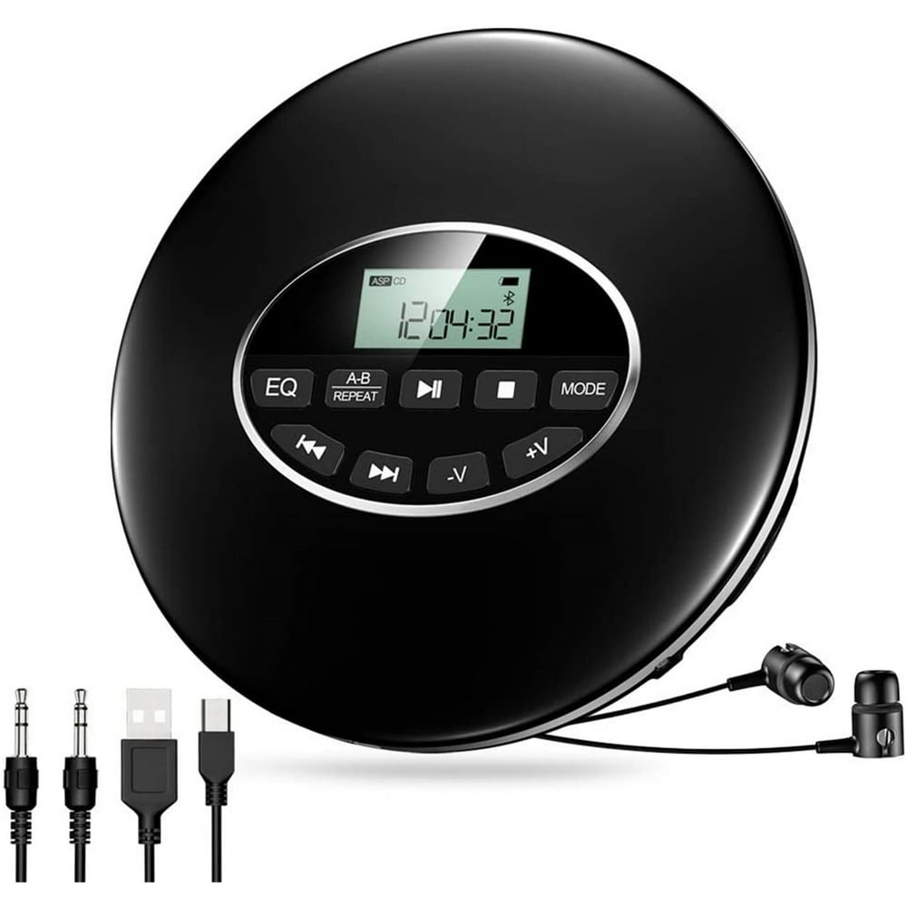 Upgraded Bluetooth CD Player,Portable CD Music Player Small Compact