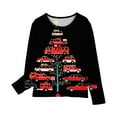 thumbnail image 4 of Christmas Kids Tops Girls Christmas Tops Kids Christmas Shirts Boys Girls Long Sleeve Prints Shirts Christmas Crewnecks Tops Dressy Casual Blouses Clothes, 4 of 6