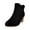Black, variant on Fesfesfes Faux-Leather Boots for Women Fashion Mid Heel Boots Strap Casual Solid Color Ankle Boot Keep Warm Snow Boots 9(40)
