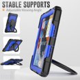 thumbnail image 5 of TECH CIRCLE Rugged Case for Apple (10.2-Inch) iPad Tablet (iPad 9th/8th/7th Gen) - Drop Proof Protective Kickstand Case Portable Handle Sturdy Cover with [Screen Protector], Black+Blue, 5 of 8