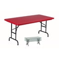 thumbnail image 2 of Correll RED Commercial Duty, Adjustable Height Plastic Top Folding Table. Height Adjusts from 22" to 32" for Kindergarten to Adult use., 2 of 2