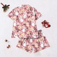 thumbnail image 5 of Gamivast Easter Pajama Set for Women Cute Egg Print Button Up Top & Shorts Sleepwear Spring Pjs Soft Loungewear Short Sleeve Holiday Homewear Gift, 5 of 5
