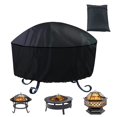 thumbnail image 1 of Waterproof Patio Protector Fire Pit Cover Outdoor Garden Yard Round BBQ Cover Anti Dust Grill BBQ Shelter UV Protector Coverblack92x51cmAustralia He Qiyong unisex, 1 of 1