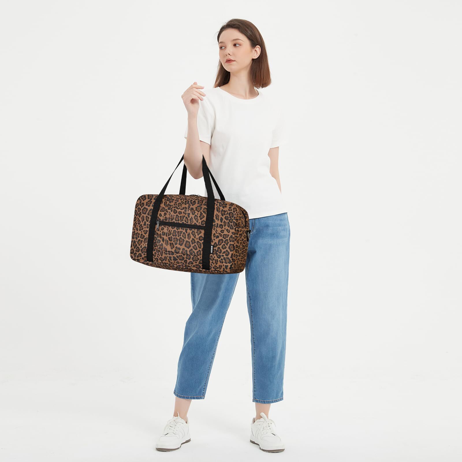 Narwey Leopard Print Weekender Bag, Brown photo 7