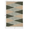 thumbnail image 3 of Casavani - 10'x10' Square Area Rugs for Living Room & Dining Room Handblock Printed Green Cotton Dhurrie, 3 of 7