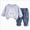 T101-Blue, variant on 6-12 Months Toddler Toddler Boys Girls Long Sleeve Cartoon Top Jeans Pants Fall Winter Girls Clothing Sets Children's Gift Set Girls Blue Tracksuit