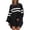 Black, variant on Yuhangmm Womens Hoodies Pullover Womens Oversized Striped Sweatshirt Long Sleeve Crew Neck Casual Pullover Tunic Tops with Cozy Warm Material Pink XXXL