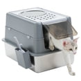 thumbnail image 3 of PAWZ Road 304 Stainless Steel Litter Box with Lid Large Cat Litter Box with Scoop, Enclosed, Easy Clean, Odor Control, 3 of 23