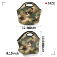 thumbnail image 3 of Herdesigns Camo Neoprene Lunch Bag, Brown Camouflage Insulated Lunch Box for Women Men Washable Lunch Tote Soft Lunch Container With Zipper for Work Picnic Travel, 3 of 7