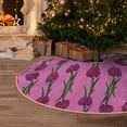 thumbnail image 6 of Daiia Tulips Flowers Drawing Merry Christmas Tree Skirt , Xmas Large Lace-up Tree Skirt, Santa Snowflakes Rustic Home Decorations New Year Party Farmhouse Decor-48", 6 of 7