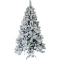 thumbnail image 3 of Gran árbol de Navidad de PVC blanco con nieve encriptado de lujo con soporte para el hogar, centro comercial al aire libre, sala de estar, fiesta, decoración navideña, 3 of 5