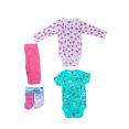 thumbnail image 1 of Kit 4 Piezas Bebé Niña Onesies Pañaleros, Pantalón y Calcetines Multicolor OP2206HK, 1 of 4