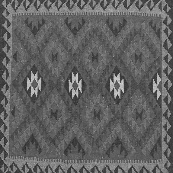 Ahgly Company Indoor Square Oriental Gray Traditional Area Rugs, 3' Square
