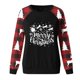 thumbnail image 4 of Pntutb moda mujer estampado cuello redondo pulóver tops manga larga cómoda blusa sudadera Pntutb Pntutb-8513, 4 of 6