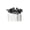 Black, variant on Faship Smoked Topaz Chocolate Brown Crystal Floral Hair Comb