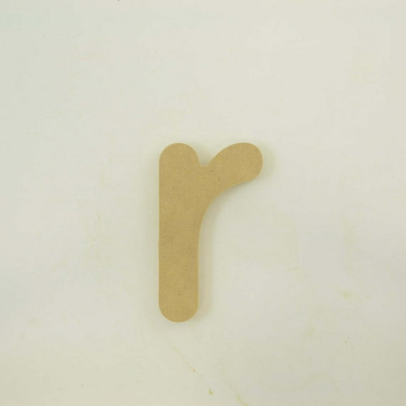 Package of 1, 6 Inch X 3/4" Thickness MDF Letter r in The Gotham Rounded Font, Thick, Lower Case for Art & Craft Project, Made in USA