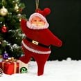 thumbnail image 4 of Dserfhy Santa Claus Ornaments 3D Flocking Santa Doll Christmas Tree Hanging Ornaments for Wall Window Door Home Party Holiday Decor, 4 of 7