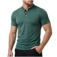 thumbnail image 2 of Horkkom Short Sleeve Shirts for Men Button V Neck T Shirts Summer Soft Comfy Casual Shirts M, 2 of 6