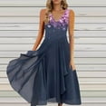 thumbnail image 3 of QJUHUNG Robe Midi Formelle pour Femmes Soirée Été Col en V Manches Courtes T-Shirt Soirée Invité de Mariage Style Asymétrique B-8 Cocktail Gris_i L, 3 of 5