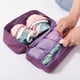 thumbnail image 3 of Bolsa de almacenamiento para organizar ropa interior multifunción de viaje, sujetador portátil, calcetines, lencería, cubo, bolsa de aseo, color morado, 3 of 5