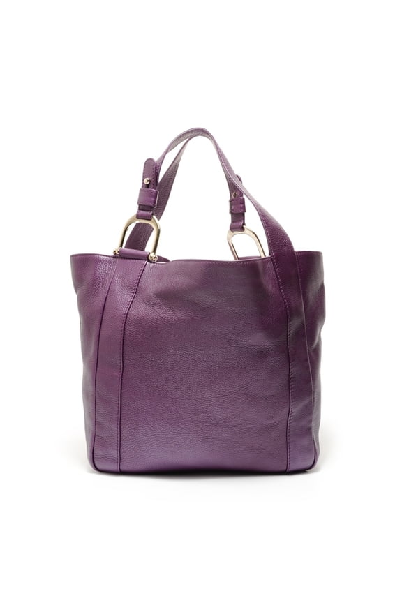 Pre-Owned Gucci leather tote bag, purple