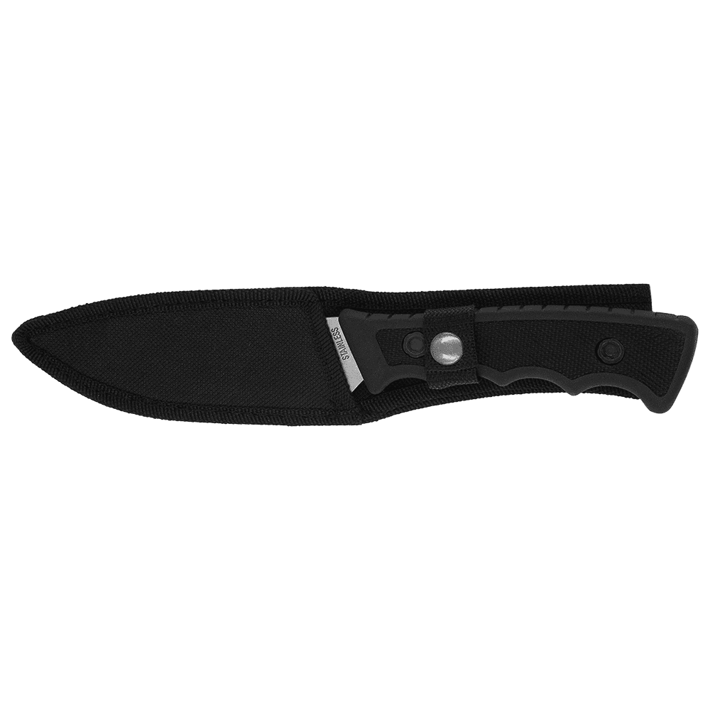 Zenport 14032A Hunting Knife with Sheath - 9-Inch, 4.2 Inch Stainless Steel Blade, Black