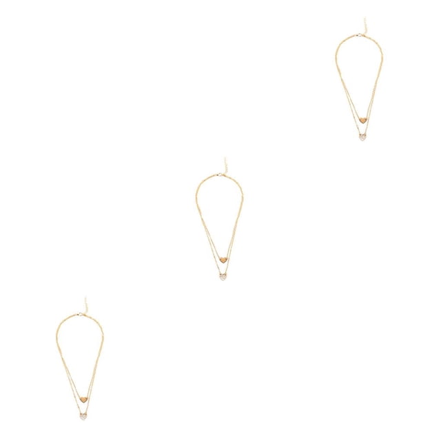 Collar de cadena Minnieouse Accesorios Día de San Valentín Collares en capas para mujer Oro