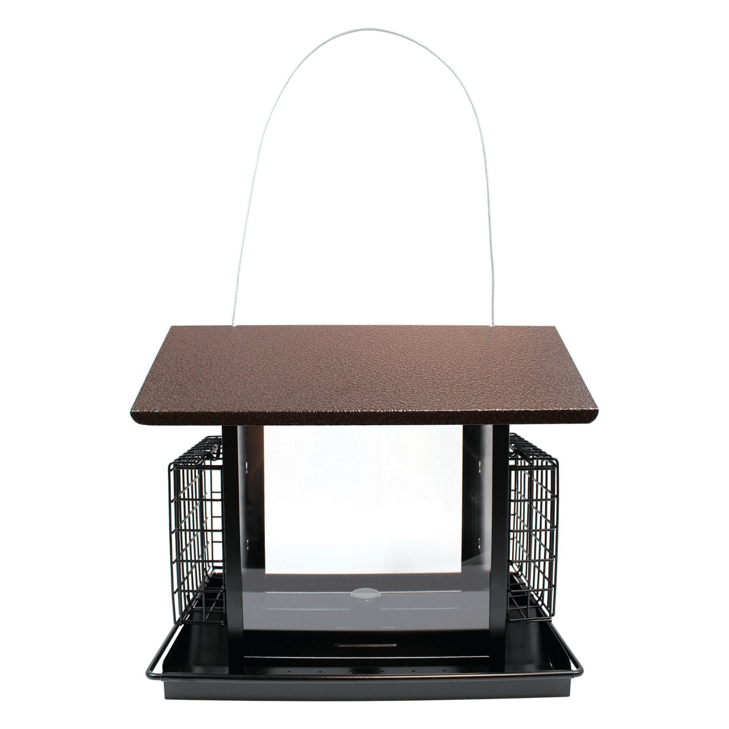 More Birds Hopper Bird Feeder with Suet Holders, Sunflower/Mixed Seed