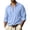 Sky Blue, variant on StSilkitty Mens Linen Shirts Long Sleeve Lace up Collared Dress T-Shirts Lightweight Comfy Breathable Pullover Tops