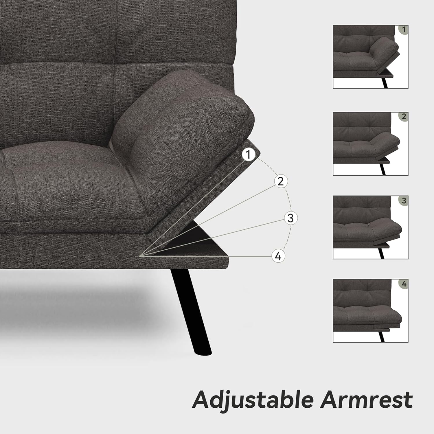 Convertible Futon Sofa Bed, 71" Comfy Loveseat Sleeper Sofa, Thicken Cushion, Comfy Velvet Twin Size Futon Couch Bed for Small Space Bedroom Dorm Office