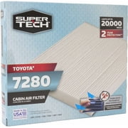 Super Tech Cabin Air Filter, 7280, Replacement Filter for Toyota, Mazda, Lexus
