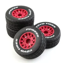 4Pcs 1/8 1/10 Short Course Truck Tire Tyre Wheel Set Fits for Traxxas Slash VKAR 10SC