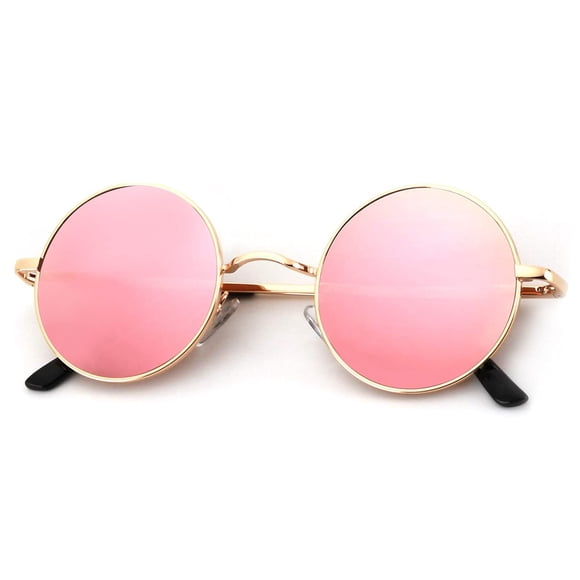 Gafas de sol KALIYADI redondas polarizadas retro metálicas UV47mm