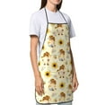 thumbnail image 4 of Easygdp Watercolor Bee Honey Honeycomb Bee Apron Waterdrop Resistant with 2 Pockets,Oil Resistant Cooking Kitchen Chef Apron for Women Men, 4 of 7